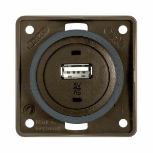Presa Berker USB 5V 1A Marrone