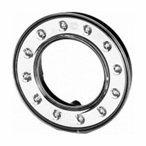 Mascherina Circolare Cromata con LED