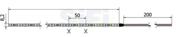 STRIP GS 3528 60LED/m 12V 6500°K IP65