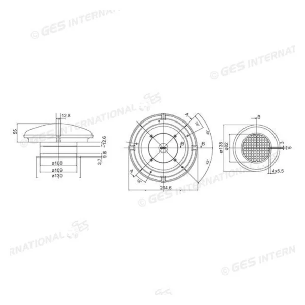Aeratore Permanente Bianco per Camper