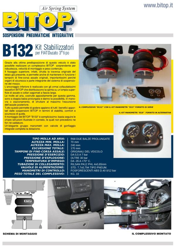 Sospensioni BITOP per Ducato X250/290