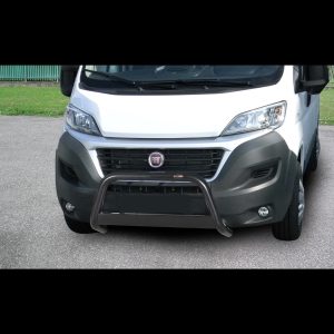 Bull bar - BULL BAR Ø60 C/TRAV E OMOLOGAZIONE (CE) per FIAT Ducato Maxi Camper NERO OPACO