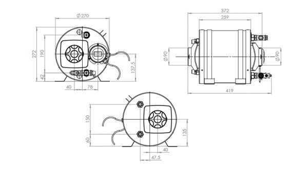 Boiler Acqua Calda 7 L - 12 V - 300 W