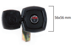 Serratura Quadrata con Sportello Bianca con Rotore e Chiavi