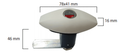 Serratura Portellone Nera Chiusura a Paletto a Vite Push