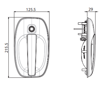 SMART-Serratura Bianca per Porte Parte Int. Pro Tek