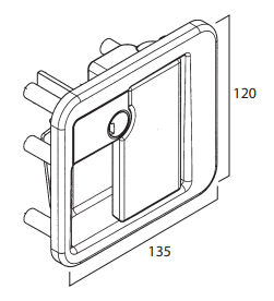 Serratura Antiscasso Bianca con Rotore e Coppia Chiavi