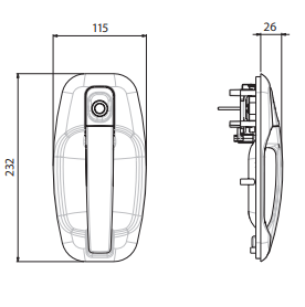 STAR-Serratura Bianca per Porte Int. Pro Tek