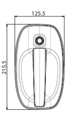 Parte Esterna Nera serratura Smart 112DX51PEN