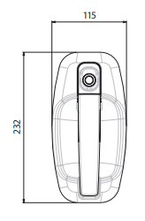 Parte esterna Nera Serratura Star 11150051PEN