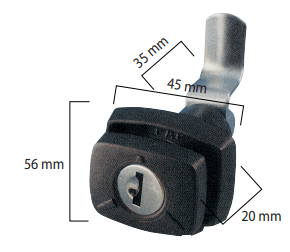 Serratura in Metallo Push con Cornice in Plastica Bianca