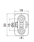 Coppia Supporti Lat. (B) Nylon per Molle a Gas