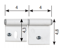 Kit Cerniera C10 Bianco Dx+Sx