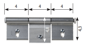 Kit Cerniera C11 Argento Dx+Sx