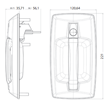 Serratura New Basic Edge Maniglia Bianca