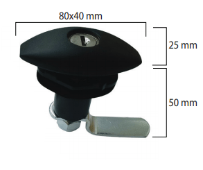 Serratura Portellone Bianca Chiusura a Paletto Push