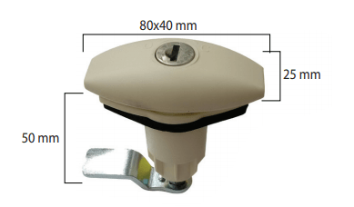 Serratura Portellone Nera Chiusura a Paletto a Vite