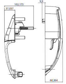 Serratura Basic M1 Nera Apertura Dx