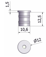 Spot Mod.32 12V Led Diam. 5 mm .All. Anod. Luce Bianco Caldo
