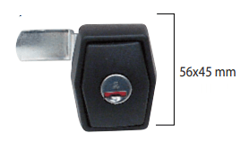 Serratura Push per Portellone Bianca con Rotore e Chiavi