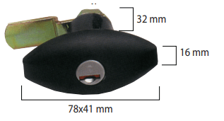 Serratura Push per Portellone Bianca con Rotore e Chiavi