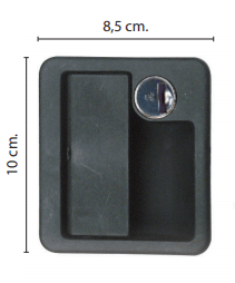 Serratura Rettangolare per Portelloni Bianca