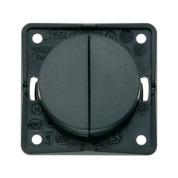 Doppio Interruttore Unipolare Berker Grigio Antracite BMC2N/GR