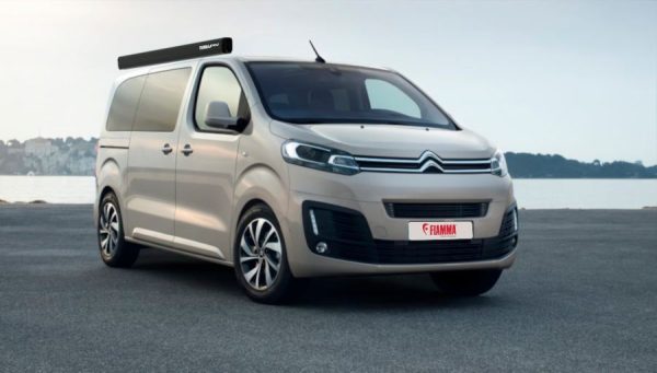 Tendalino Fiamma F45S PSA per Minivan Peugeut, Opel, Toyota Deep Black