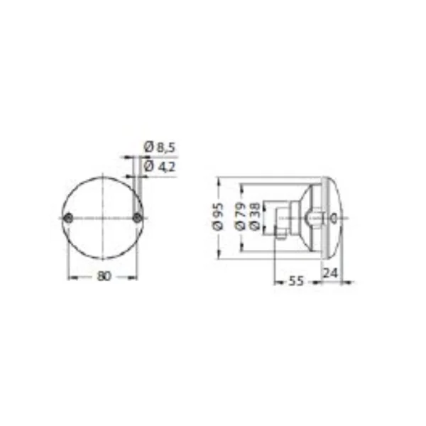 Fanale Retromarcia Lente Trasparente Jokon W 710 12V