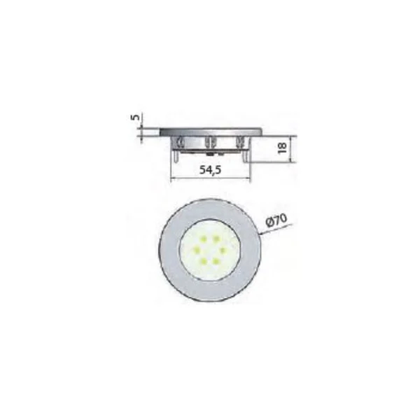 Faretto Fisso ad Incasso Silver 12V LED LV11 200 Lm WW