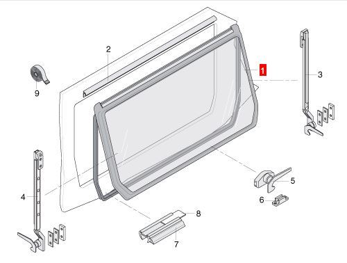 Finestra KNAUS 1000x624mm Südwind 2008