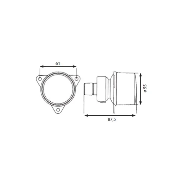 Indicatore di Direzione Anteriore SX e DX Hella12V 21W con Lampadina