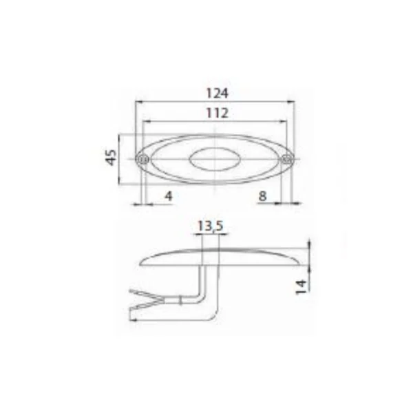 Luce Ingombro Laterale Jokon SMLR2010/12V 1W