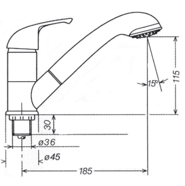 Miscelatore Monocomando Kama con Microinterruttore