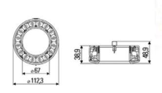 Modulo Corona Circolare Plastica senza Prismature Posteriore