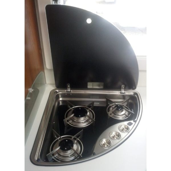 Piano Cottura Dometic 3 Fuochi SX Nero CE-09-DF