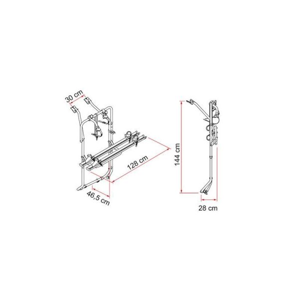 Portabici Fiamma Carry-Bike VW T5 D / T6 D Deep Black