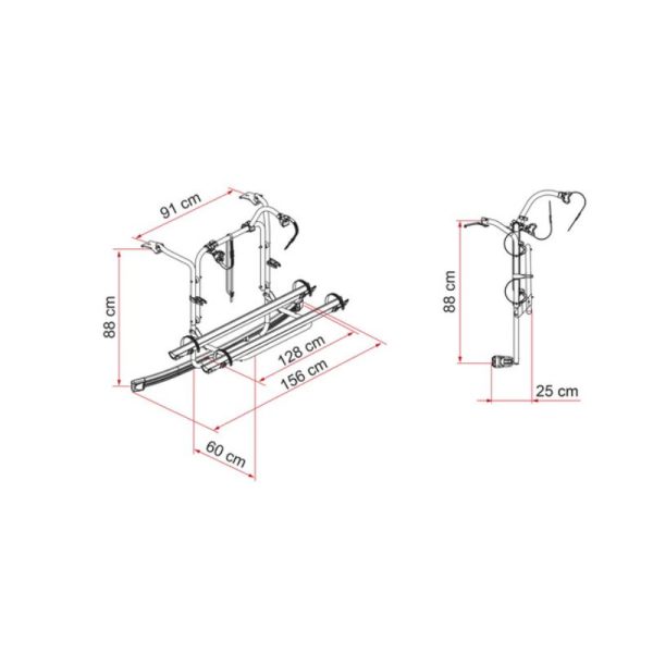 Portabici Fiamma Ford Custom Deep Black