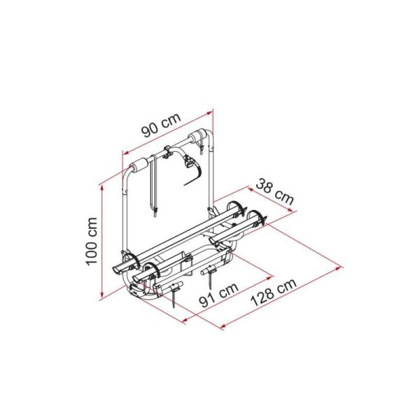 Portabici per Caravan Fiamma Carry-Bike Caravan XL A Pro 200