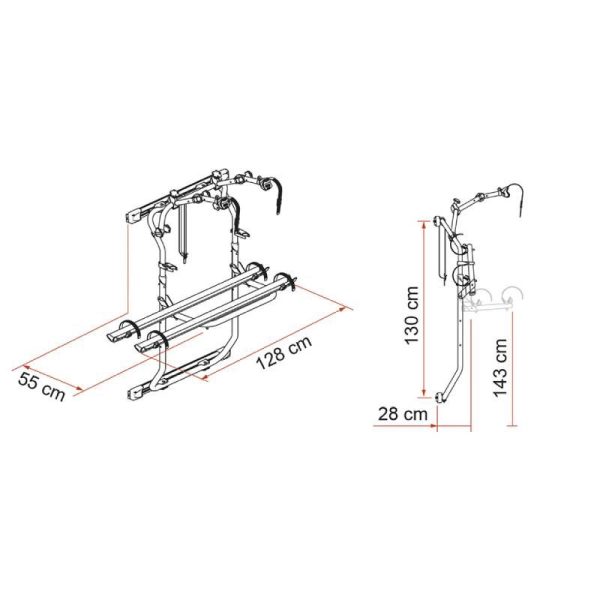 Portabici per Ducato Fiamma Carry-Bike 200 DJ Ducato dopo 2006