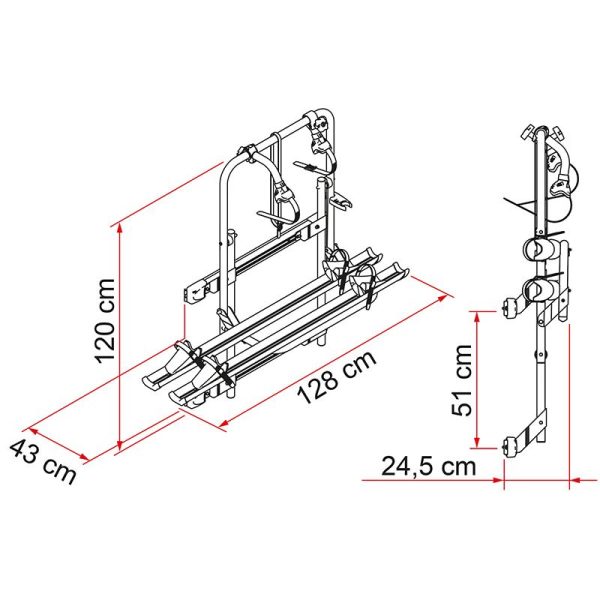 Portabici per Ducato Fiamma Carry-Bike 200 DJ Ducato prima del 2006