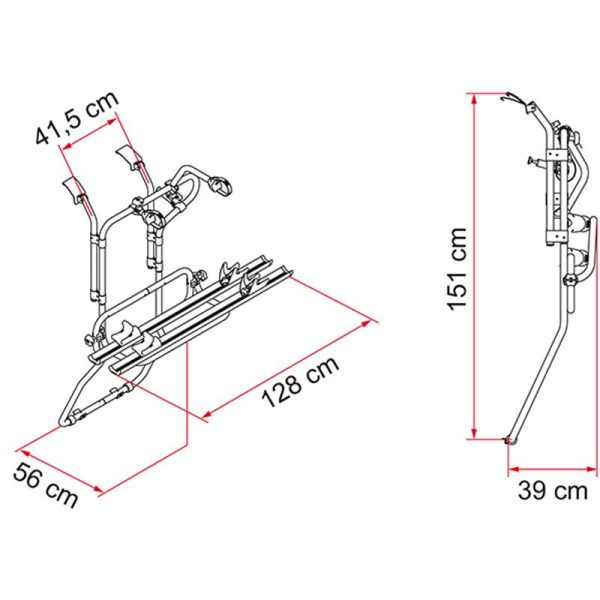 Portabici per Van Fiamma Carry-Bike Renault Trafic D