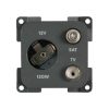 Presa 12V Auto + TV + SAT Grigio CBE MP12ATVS/G
