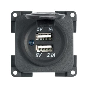 Presa Doppia USB 5V 1A + 2,1A Grigio CBE MP2USB/G