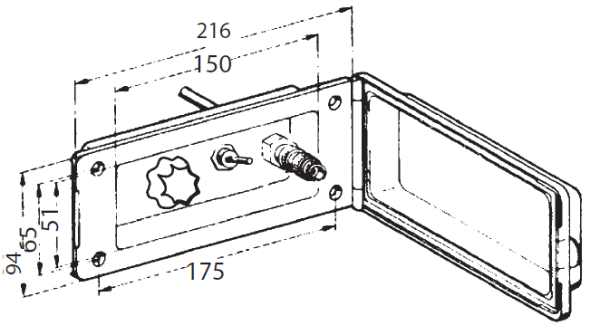 Presa Esterna Acqua con Miscelatore e Interruttore