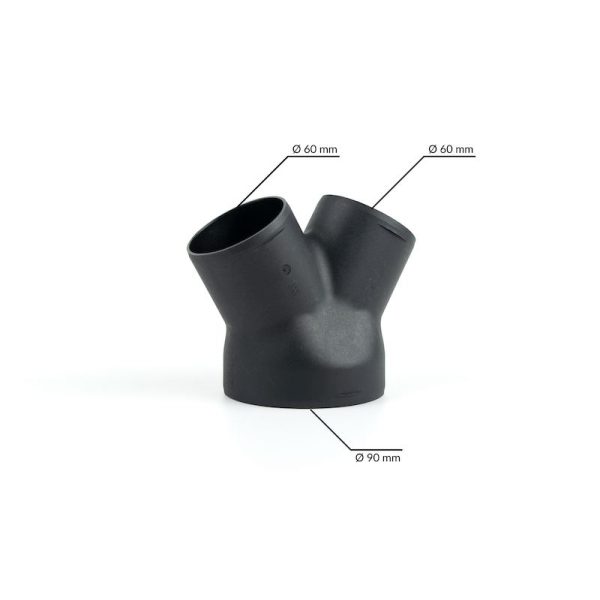 Raccordo a Y Uscite Ø 90-60-60mm per Riscaldatore ad Aria