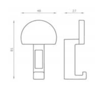 V1106 Appendiabito in Zama Pressofusa Cromo Lucido