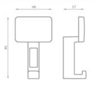 V1168 Appendiabito in Zama Pressofusa Cromo Lucido
