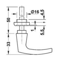 Maniglia/Contromaniglia Marrone Cf.Pz.10