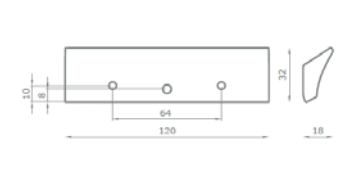 Kit V503 Maniglia in Zama Pressofusa Cromo Lucido